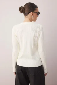 TRENDYOLMİLLA Black-Ecru*001 Crew Neck 2 Sets Knitwear Sweater - Image 4