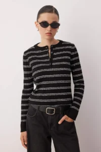 TRENDYOLMİLLA Black-Ecru*001 Crew Neck 2 Sets Knitwear Sweater - Image 5