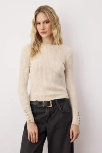 TRENDYOLMİLLA Black-Stone Crew Neck Hair Knitting 2 Sets Paket Knitwear Sweater - Image 2