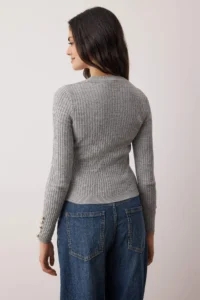 TRENDYOLMİLLA NAVY BLUE-Gray Crew Neck Hair Knitting 2 Sets Paket Knitwear Sweater - Image 3