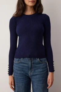 TRENDYOLMİLLA NAVY BLUE-Gray Crew Neck Hair Knitting 2 Sets Paket Knitwear Sweater - Image 5