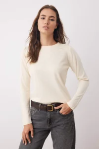 TRENDYOLMİLLA Ecru-Black Crew Neck 2 Sets Paket Knitwear Sweater - Image 2