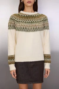 TRENDYOLMİLLA Stone Soft textured Ethnic Patterned Knitwear Sweater - Image 4