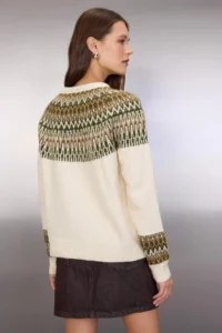 TRENDYOLMİLLA Stone Soft textured Ethnic Patterned Knitwear Sweater - Image 5