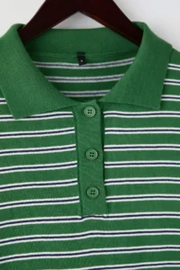 TRENDYOLMİLLA Wardrobe Essentials Green Premium Thread Wide Pattern Striped Knitwear Sweater - Image 6