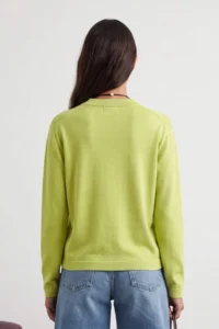 TRENDYOLMİLLA Lime Wardrobe Essentials Special Thread Wide Pattern Knitwear Sweater - Image 2