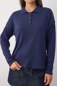TRENDYOLMİLLA Wardrobe Essentials NAVY BLUE*001 Premium YarnFlat Wide Pattern Knitwear Sweater | - Image 3