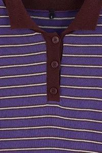 TRENDYOLMİLLA Wardrobe Essentials Purple Premium Thread Wide Pattern Striped Knitwear Sweater - Image 6