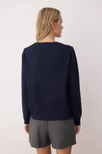TRENDYOLMİLLA NAVY BLUE Heart Cut Out/Pencere Detailed Knitwear Sweater - Image 4