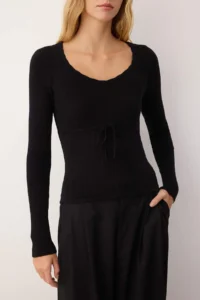 TRENDYOLMİLLA Black Premium Thread/Special Thread Knitwear Sweater - Image 3