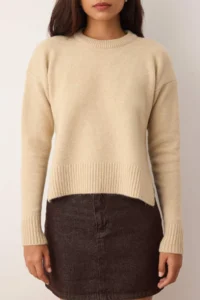 TRENDYOLMİLLA Stone Woolly Soft textured slit Knitwear Sweater - Image 3