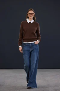 TRENDYOLMİLLA Trendyol Studio Brown Woolly Crew Neck Soft textured Knitwear Sweater - Image 3
