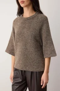 TRENDYOLMİLLA Mink Alpaka Woolly Short Sleeve Knitwear Sweater - Image 4