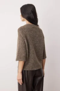 TRENDYOLMİLLA Mink Alpaka Woolly Short Sleeve Knitwear Sweater - Image 5