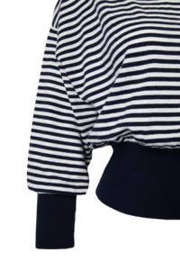 TRENDYOLMİLLA NAVY BLUE*001 Striped Soft textured Boat Neck Knitwear Sweater - Image 6
