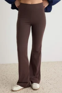 TRENDYOLMİLLA Brown-Black flared leg 2 Sets Paket Pants - Image 3