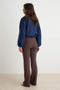 TRENDYOLMİLLA Brown-Black flared leg 2 Sets Paket Pants - Image 4