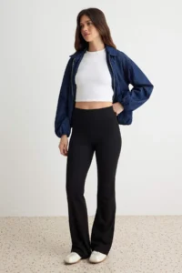 TRENDYOLMİLLA Brown-Black flared leg 2 Sets Paket Pants - Image 5
