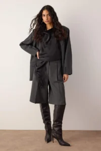 TRENDYOLMİLLA Anthracite Melange LONG Material Shorts & Bermuda - Image 10