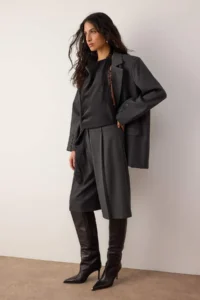 TRENDYOLMİLLA Anthracite Melange LONG Material Shorts & Bermuda - Image 11