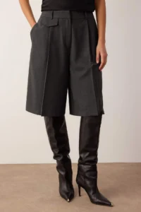 TRENDYOLMİLLA Anthracite Melange LONG Material Shorts & Bermuda - Image 12