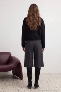TRENDYOLMİLLA Anthracite Melange LONG Material Shorts & Bermuda - Image 5