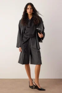 TRENDYOLMİLLA Anthracite Melange LONG Material Shorts & Bermuda - Image 9
