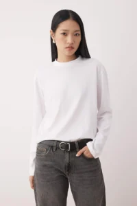 TRENDYOLMİLLA Black-WHITE 2 Sets Paket 100% Cotton Regular Pattern Long Sleeve High Neck Knitting T-Shirt - Image 17