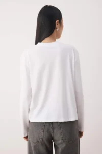 TRENDYOLMİLLA Black-WHITE 2 Sets Paket 100% Cotton Regular Pattern Long Sleeve High Neck Knitting T-Shirt - Image 19