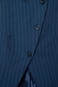 TRENDYOLMİLLA NAVY BLUE Striped Vest PantolonDokuma Bottom - Top Set - Image 7