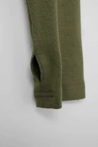 TRENDYOLMİLLA Khaki Plain Fitted Cowl Neck snaps Crop Viscose Rib Knitting Blouse - Image 7
