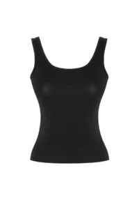TRENDYOLMİLLA Black 2 Sets Transparent Fitted Asymmetric Collar Double Layer Knitting Blouse - Image 7