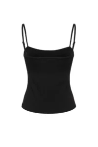 TRENDYOLMİLLA Black Plain Fitted Bolero Accessory Detailed Lycra Jersey Double Layer Knitting Blouse - Image 12