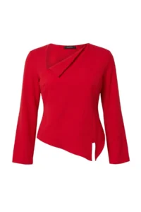 TRENDYOLMİLLA Red eyelet Detailed Weaving Blouse - Image 3