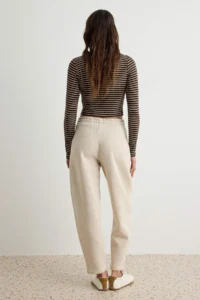 TRENDYOLMİLLA BEIGE Melange barrel Pattern Sewing Detailed with pocket Elastic Waist Knitting Sweatpants - Image 4