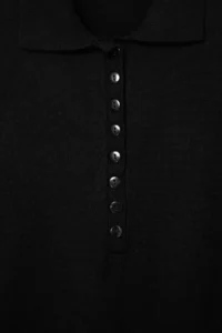 TRENDYOLMİLLA Black padded Premium Thread/Special Thread Knit Dress - Image 6