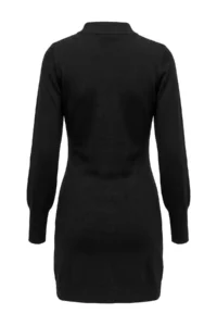 TRENDYOLMİLLA Black padded Premium Thread/Special Thread Knit Dress - Image 7