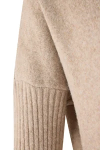 TRENDYOLMİLLA Beige Boat Neck Drop Sleeve Mini Length Knit Dress - Image 10