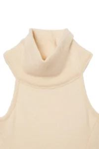 TRENDYOLMİLLA Ecru Soft textured High Neck Sleeveless Knit Dress - Image 6