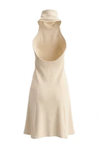 TRENDYOLMİLLA Ecru Soft textured High Neck Sleeveless Knit Dress - Image 7
