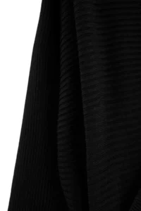 TRENDYOLMİLLA Black Double breasted Belt Detailed bodycone Plain Maxi Knit Dress - Image 3