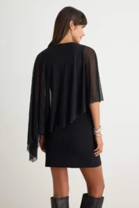 TRENDYOLMİLLA Black bodycon/Fitting cloaked Boat Neck Midi Flexible Knitting Dress - Image 5