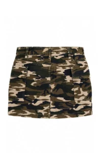 TRENDYOLMİLLA Khaki Camo Patterned Mini Skirt - Image 6