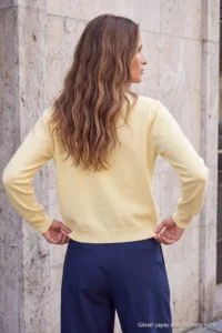 TRENDYOLMİLLA Wardrobe Essentials Yellow Knitwear Blouse- Cardigan Set - Image 5