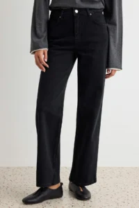 TRENDYOLMİLLA Black Az Flexible High Waist Straight Baggy jeans - Image 3