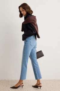 TRENDYOLMİLLA BLUE Medium Flexible High Waist Flare flared leg jeans - Image 2