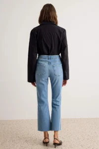TRENDYOLMİLLA BLUE Medium Flexible High Waist Flare flared leg jeans - Image 5