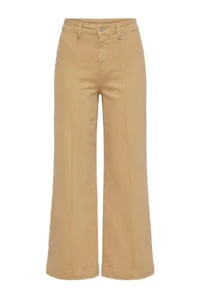 TRENDYOLMİLLA petite Beige High Waist Stitching Detailed Wide Leg jeans - Image 5