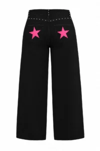 TRENDYOLMİLLA Black Accessory Detailed Regular Waist Baggy jeans - Image 4