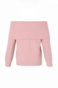 TRENDYOLMİLLA PINK Soft textured Carmen Collar Knitwear Sweater - Image 7